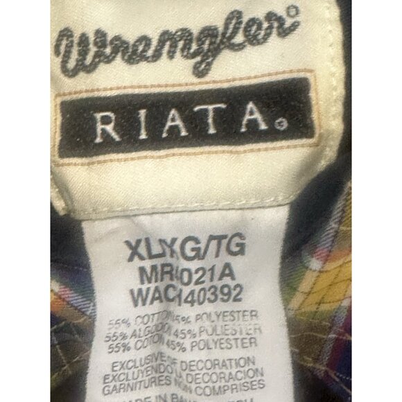 Wrangler‎ Plaid Button Shirt Size XL - Picture 3 of 4